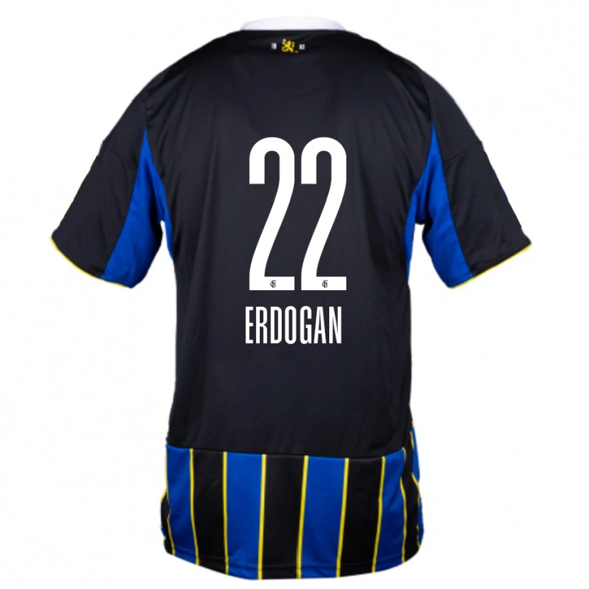 Danxen Kinder Batuhan Erdogan #22 Blau Schwarz Gelb Heimtrikot Trikot 2025/26 T-Shirt Österreich
