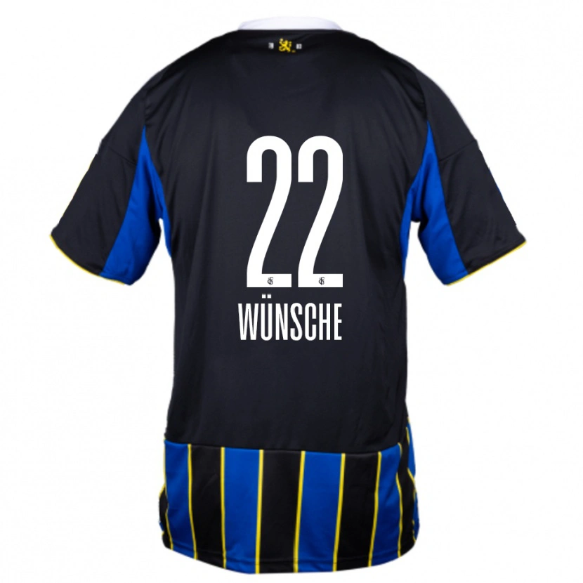 Danxen Kinder Hannah Wünsche #22 Blau Schwarz Gelb Heimtrikot Trikot 2025/26 T-Shirt Österreich