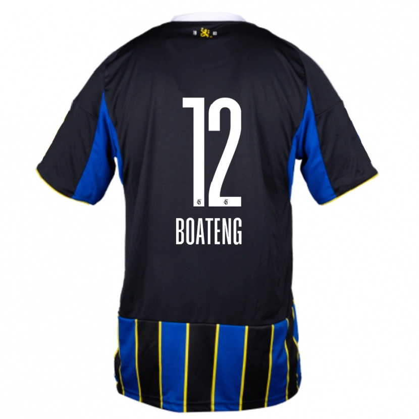 Danxen Kinder Divine Boateng #12 Blau Schwarz Gelb Heimtrikot Trikot 2025/26 T-Shirt Österreich