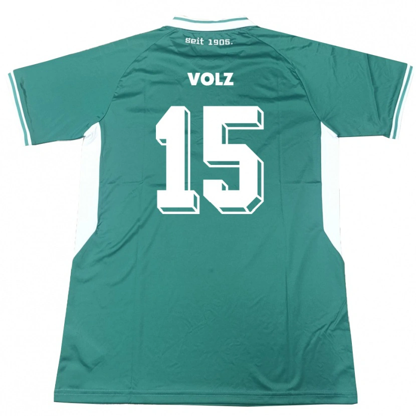 Danxen Kinder Andrej Volz #15 Grün Weiß Heimtrikot Trikot 2025/26 T-Shirt Österreich