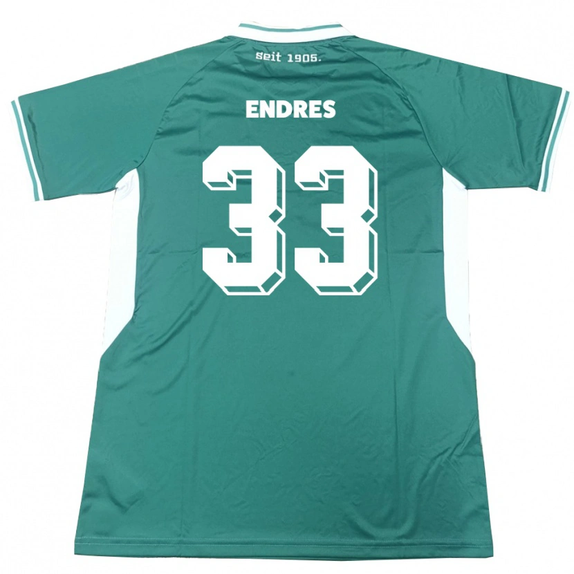 Danxen Kinder Joshua Endres #33 Grün Weiß Heimtrikot Trikot 2025/26 T-Shirt Österreich