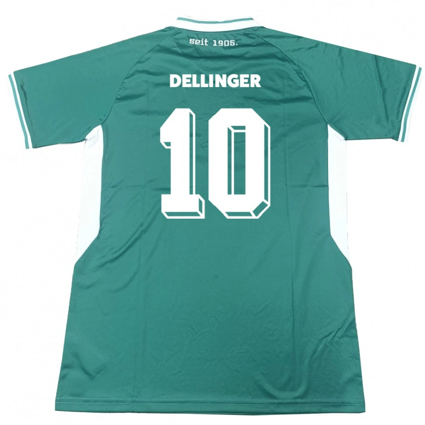 Danxen Kinder Michael Dellinger #10 Grün Weiß Heimtrikot Trikot 2025/26 T-Shirt Österreich