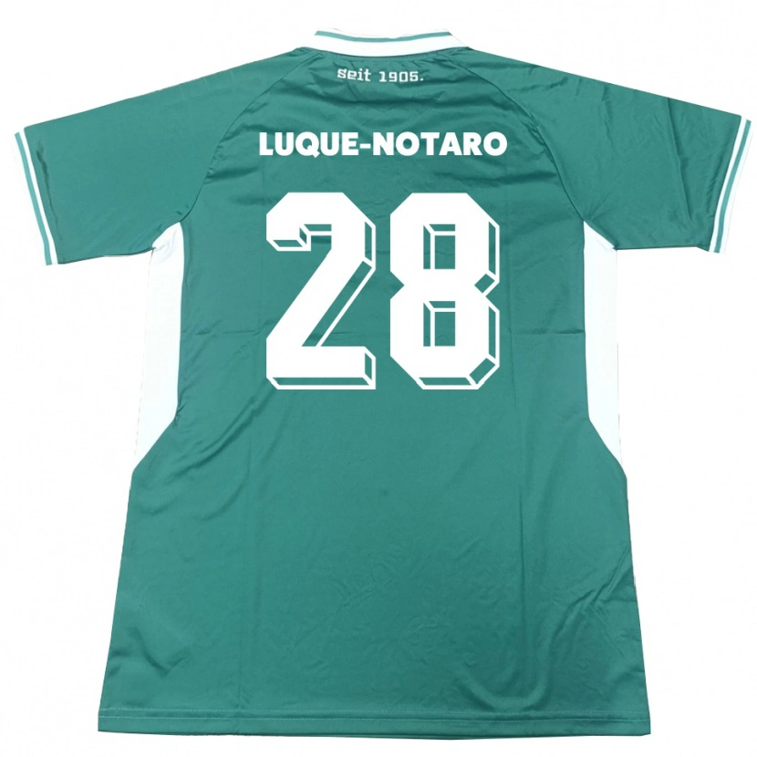 Danxen Kinder Fabio Luque-Notaro #28 Grün Weiß Heimtrikot Trikot 2025/26 T-Shirt Österreich