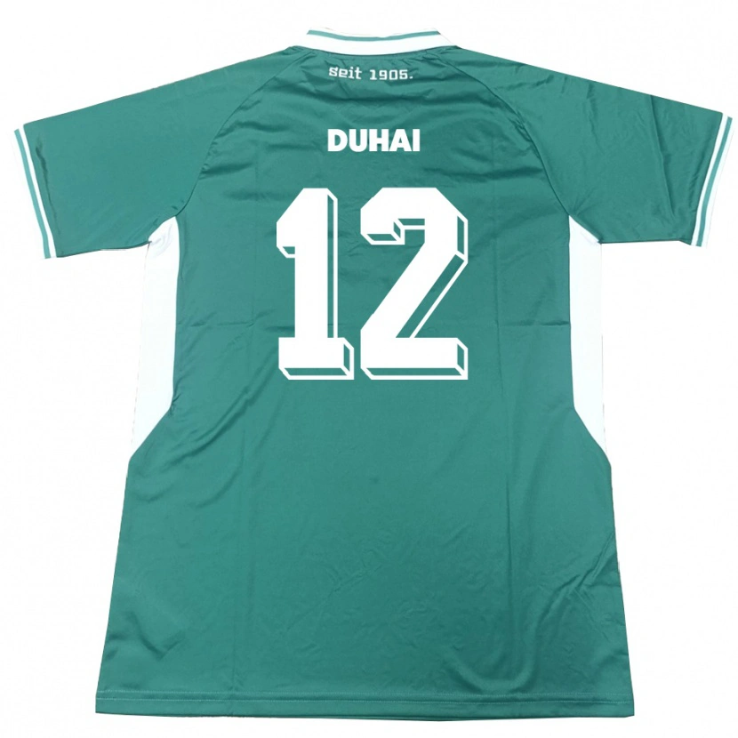 Danxen Kinder Konstantin Duhai #12 Grün Weiß Heimtrikot Trikot 2025/26 T-Shirt Österreich