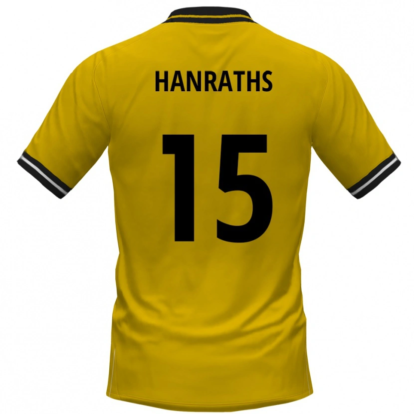 Danxen Kinder Mika Hanraths #15 Gelb Schwarz Heimtrikot Trikot 2025/26 T-Shirt Österreich