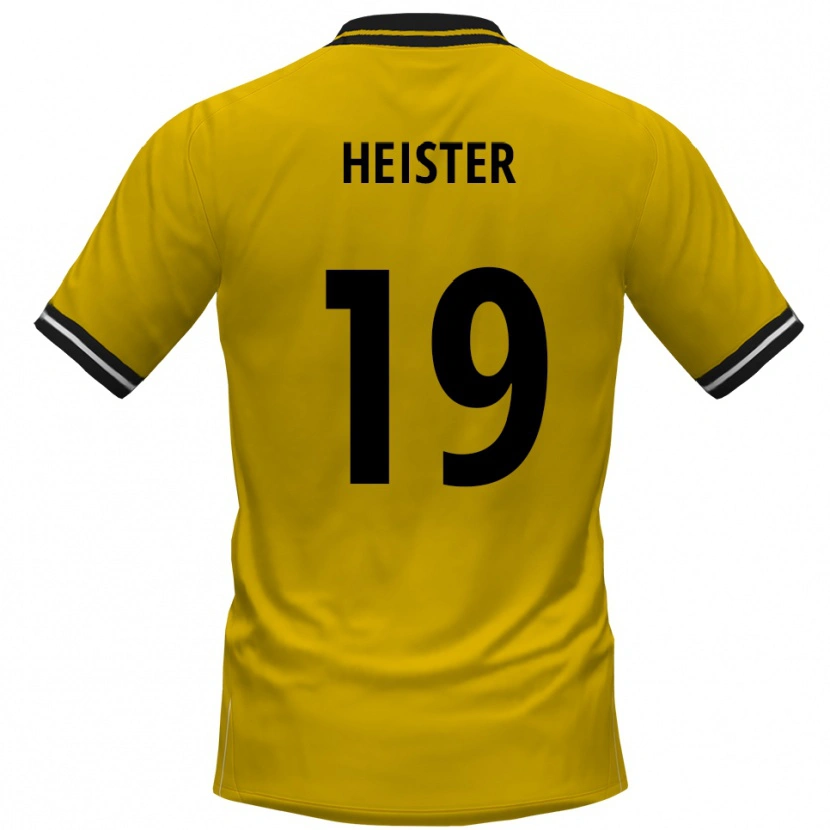 Danxen Kinder Florian Heister #19 Gelb Schwarz Heimtrikot Trikot 2025/26 T-Shirt Österreich