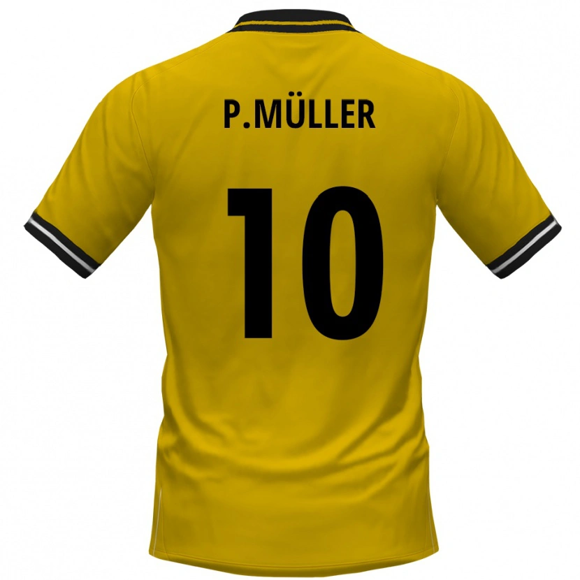 Danxen Kinder Pascal Müller #10 Gelb Schwarz Heimtrikot Trikot 2025/26 T-Shirt Österreich