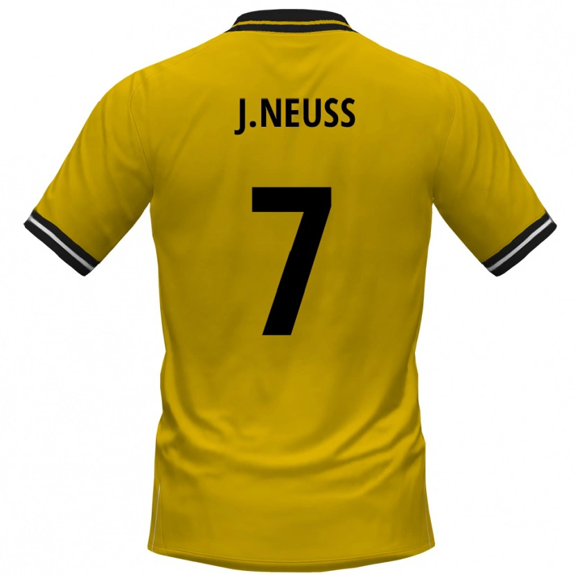 Danxen Kinder Julian Neuss #7 Gelb Schwarz Heimtrikot Trikot 2025/26 T-Shirt Österreich