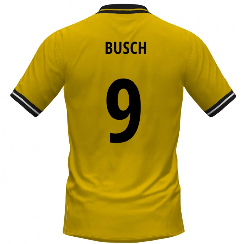 Danxen Kinder Luis Busch #9 Gelb Schwarz Heimtrikot Trikot 2025/26 T-Shirt Österreich