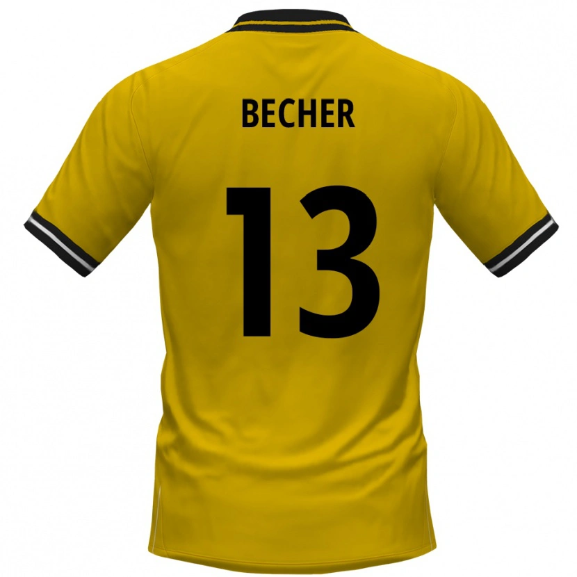 Danxen Kinder Kjell Becher #13 Gelb Schwarz Heimtrikot Trikot 2025/26 T-Shirt Österreich