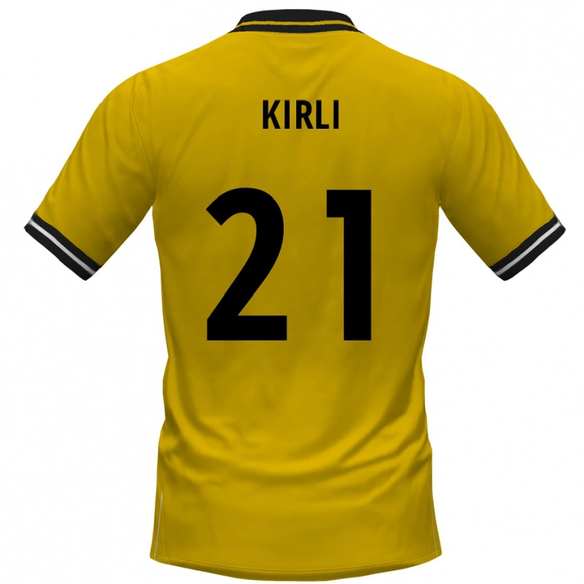 Danxen Kinder Celil-Noah Kirli #21 Gelb Schwarz Heimtrikot Trikot 2025/26 T-Shirt Österreich