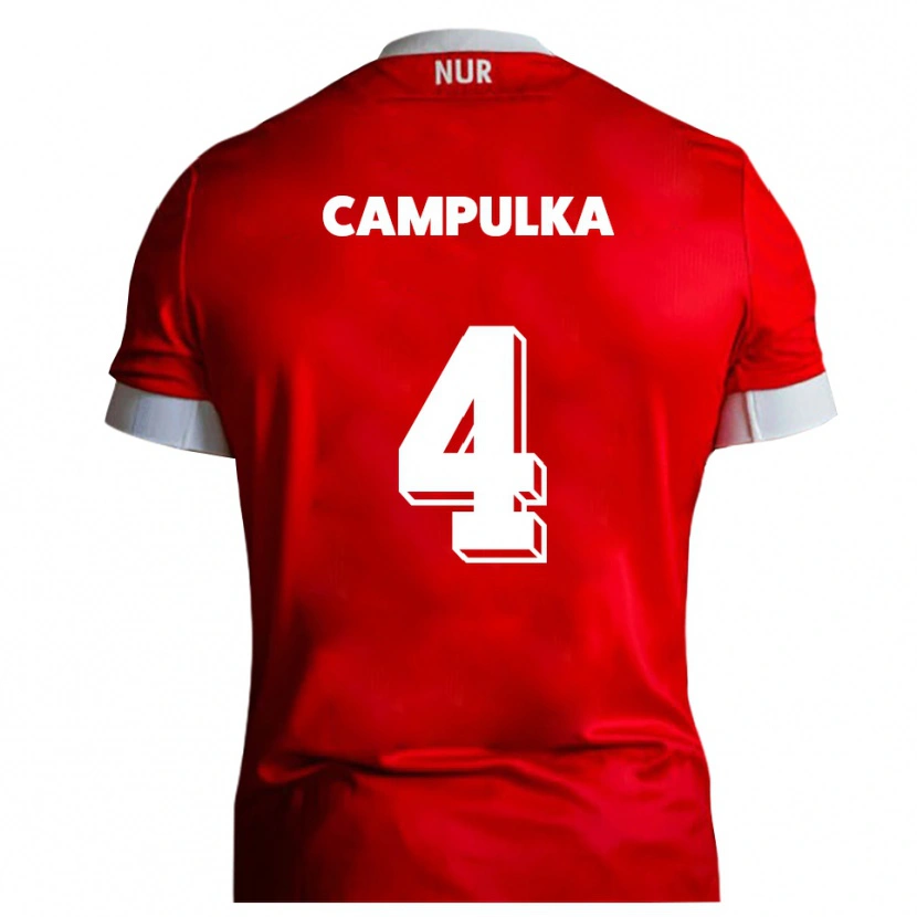 Danxen Kinder Tim Campulka #4 Rot Weiß Heimtrikot Trikot 2025/26 T-Shirt Österreich