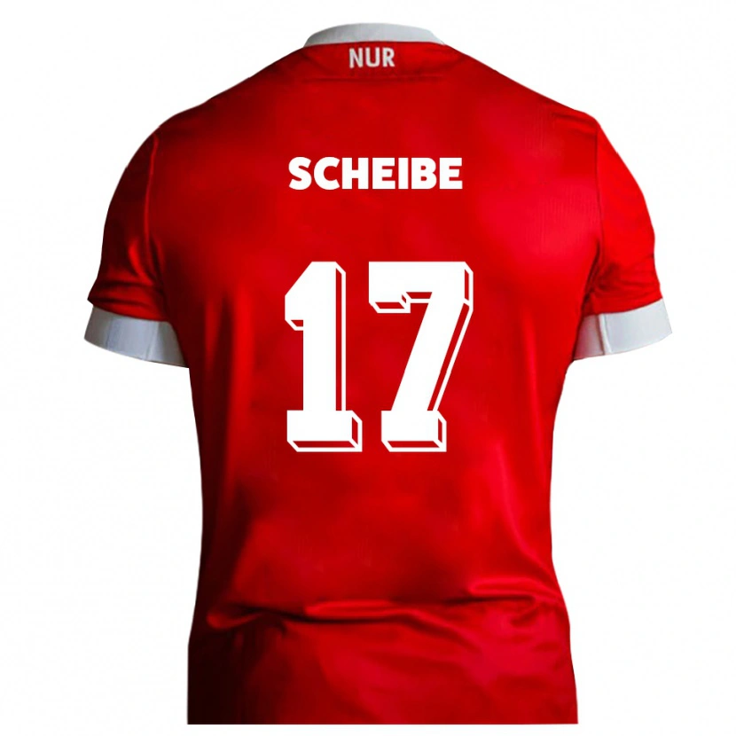 Danxen Kinder Niklas Scheibe #17 Rot Weiß Heimtrikot Trikot 2025/26 T-Shirt Österreich