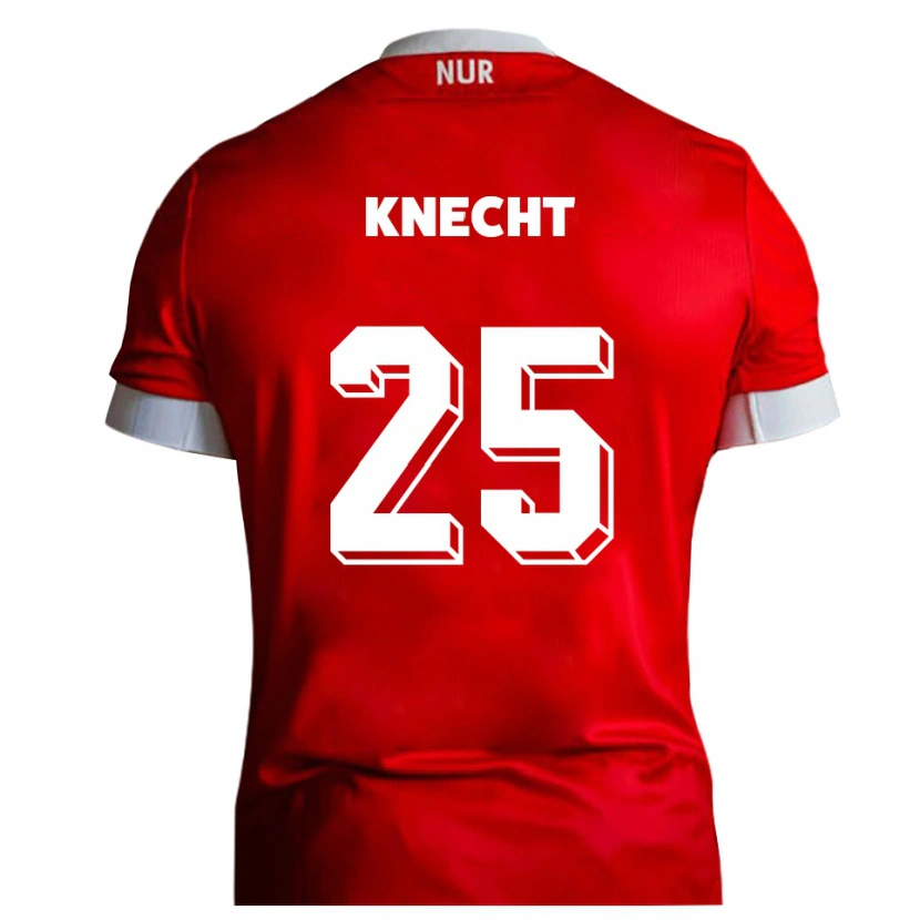 Danxen Kinder Silas Knecht #25 Rot Weiß Heimtrikot Trikot 2025/26 T-Shirt Österreich