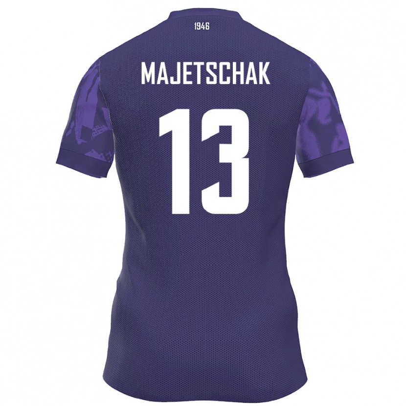 Danxen Kinder Erik Majetschak #13 Lila Weiß Heimtrikot Trikot 2025/26 T-Shirt Österreich