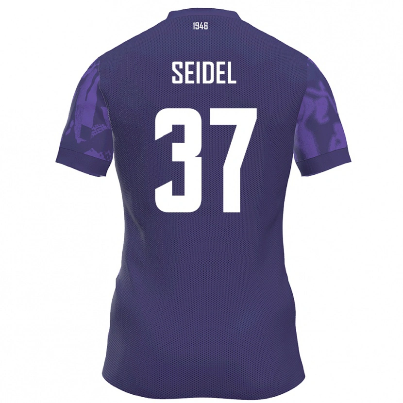 Danxen Kinder Paul Seidel #37 Lila Weiß Heimtrikot Trikot 2025/26 T-Shirt Österreich