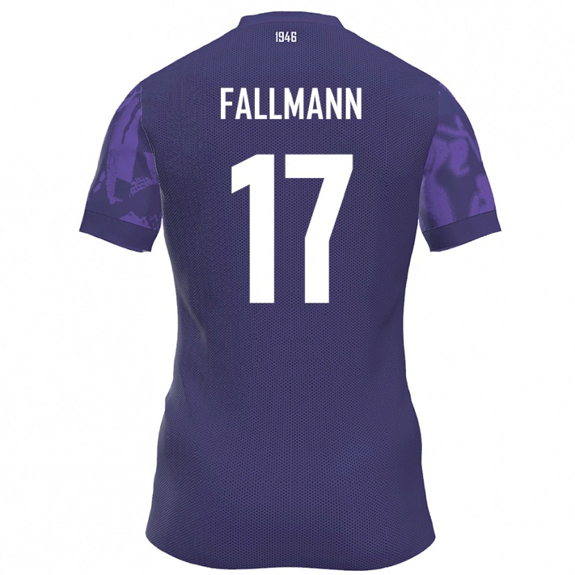Danxen Kinder Pascal Fallmann #17 Lila Weiß Heimtrikot Trikot 2025/26 T-Shirt Österreich