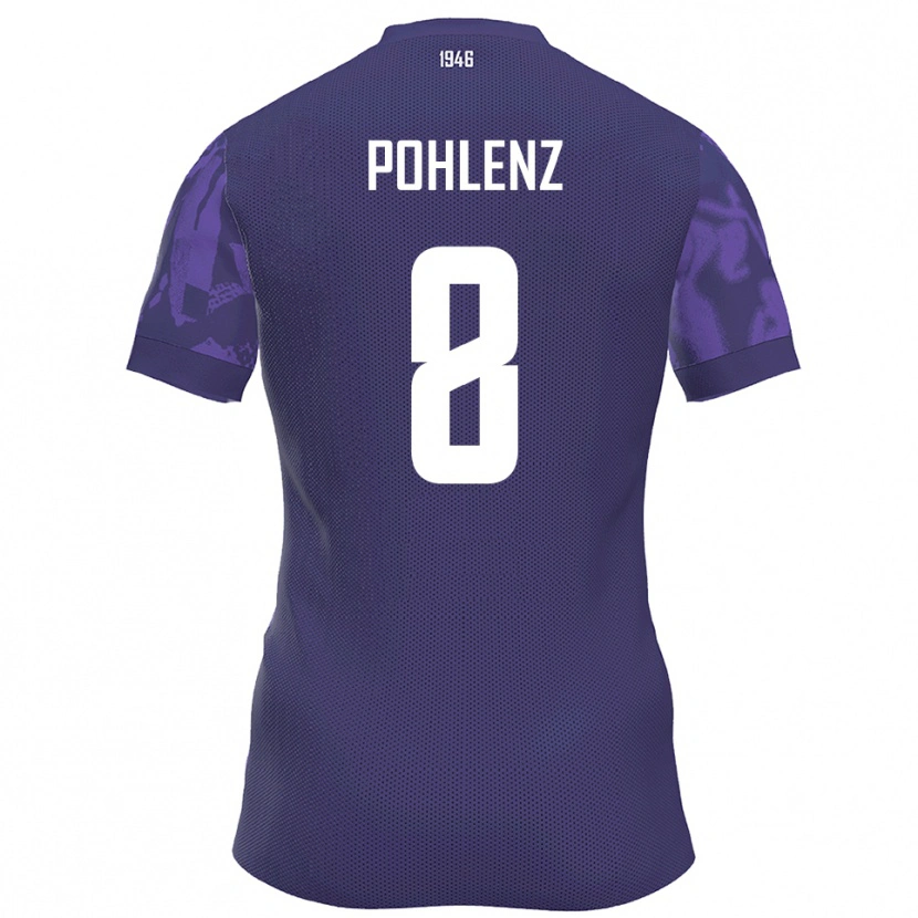 Danxen Kinder Luis Pohlenz #8 Lila Weiß Heimtrikot Trikot 2025/26 T-Shirt Österreich