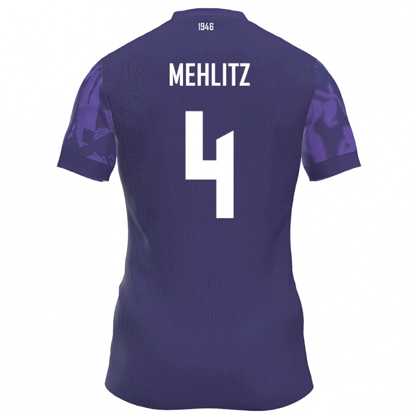 Danxen Kinder Fabian Mehlitz #4 Lila Weiß Heimtrikot Trikot 2025/26 T-Shirt Österreich
