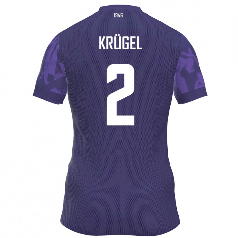 Danxen Kinder Theo Krügel #2 Lila Weiß Heimtrikot Trikot 2025/26 T-Shirt Österreich