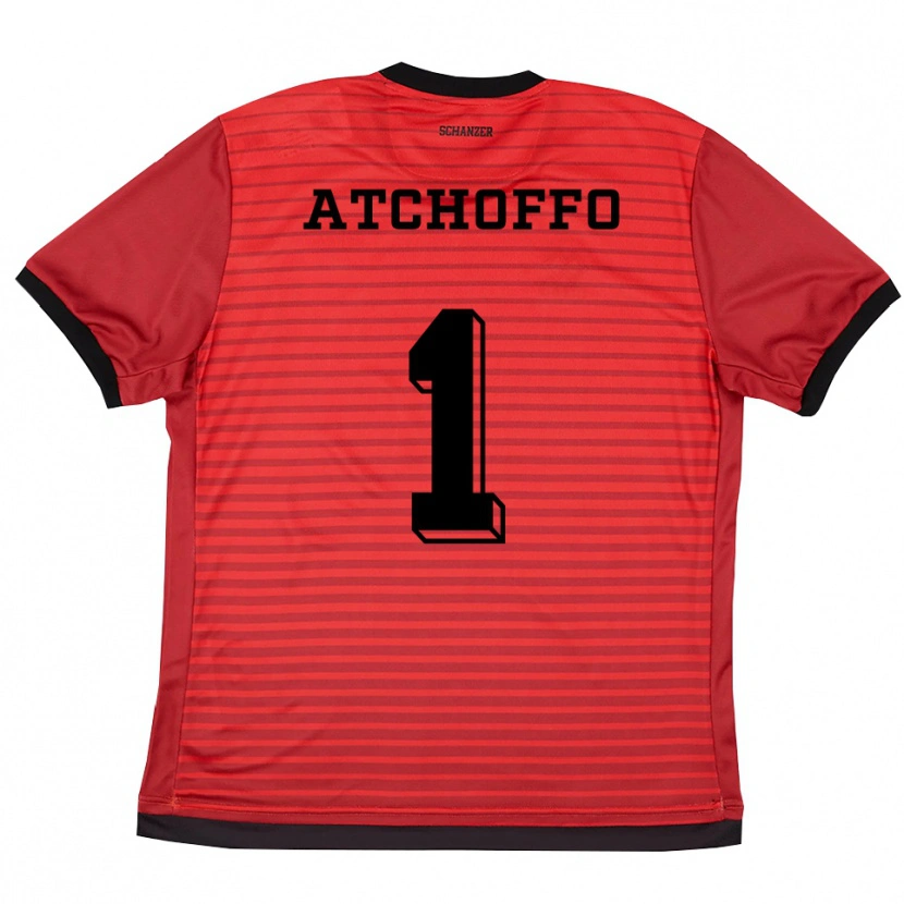 Danxen Kinder Bryan Atchoffo #1 Rot Schwarz Heimtrikot Trikot 2025/26 T-Shirt Österreich