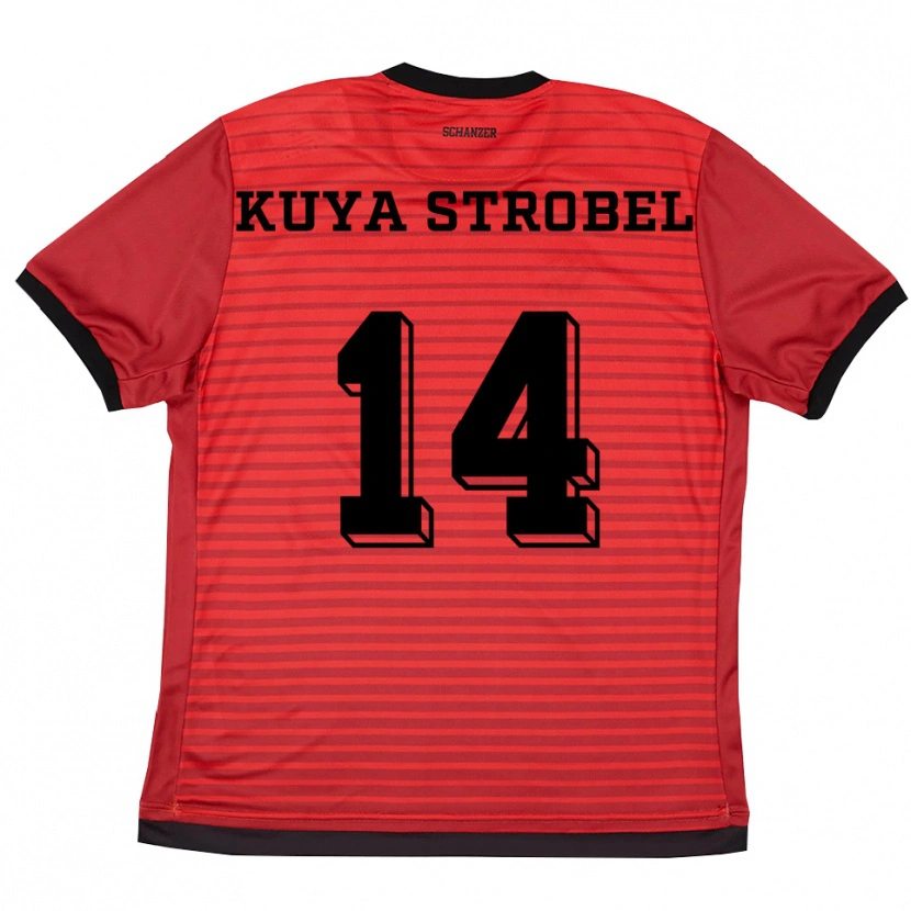 Danxen Kinder Melissa Kuya Strobel #14 Rot Schwarz Heimtrikot Trikot 2025/26 T-Shirt Österreich