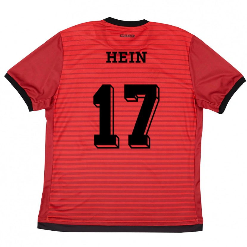 Danxen Kinder Leonie Hein #17 Rot Schwarz Heimtrikot Trikot 2025/26 T-Shirt Österreich