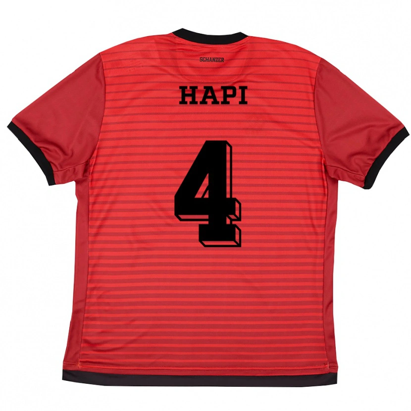 Danxen Kinder Faris Hapi #4 Rot Schwarz Heimtrikot Trikot 2025/26 T-Shirt Österreich