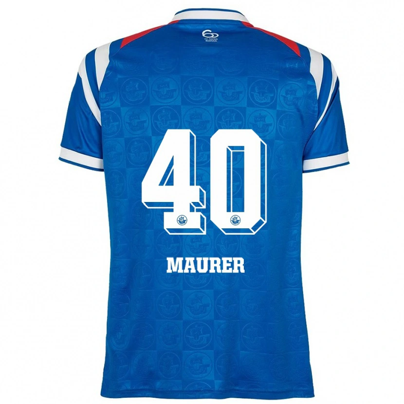 Danxen Kinder Erik Maurer #40 Blau Weiß Rot Heimtrikot Trikot 2025/26 T-Shirt Österreich