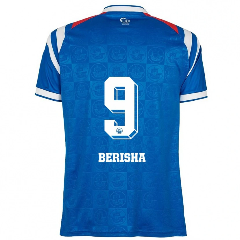 Danxen Kinder Albin Berisha #9 Blau Weiß Rot Heimtrikot Trikot 2025/26 T-Shirt Österreich