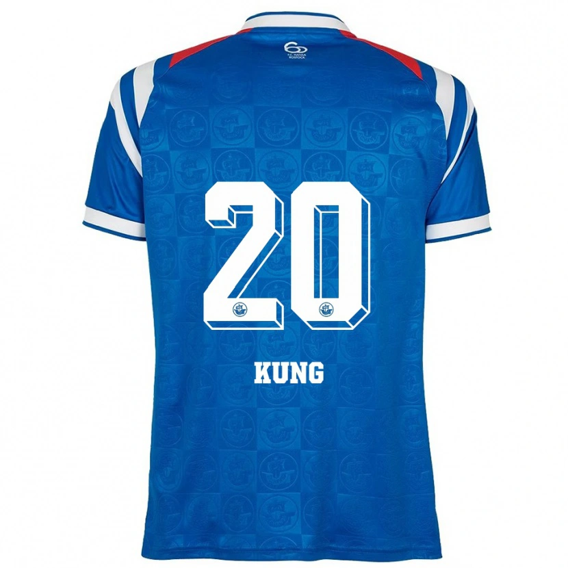 Danxen Kinder Loretta Kung #20 Blau Weiß Rot Heimtrikot Trikot 2025/26 T-Shirt Österreich