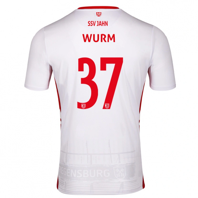 Danxen Kinder Leopold Wurm #37 Weiß Rot Heimtrikot Trikot 2025/26 T-Shirt Österreich