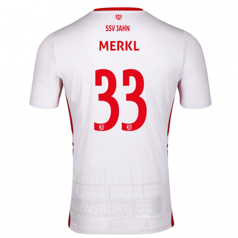Danxen Kinder Maurice Merkl #33 Weiß Rot Heimtrikot Trikot 2025/26 T-Shirt Österreich