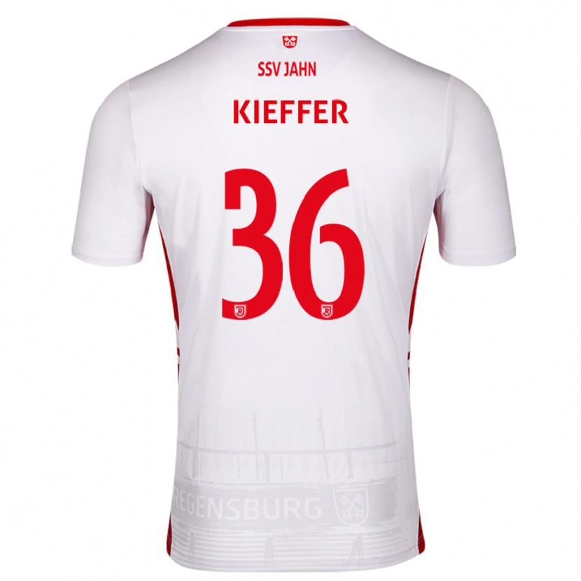 Danxen Kinder Ben Kieffer #36 Weiß Rot Heimtrikot Trikot 2025/26 T-Shirt Österreich