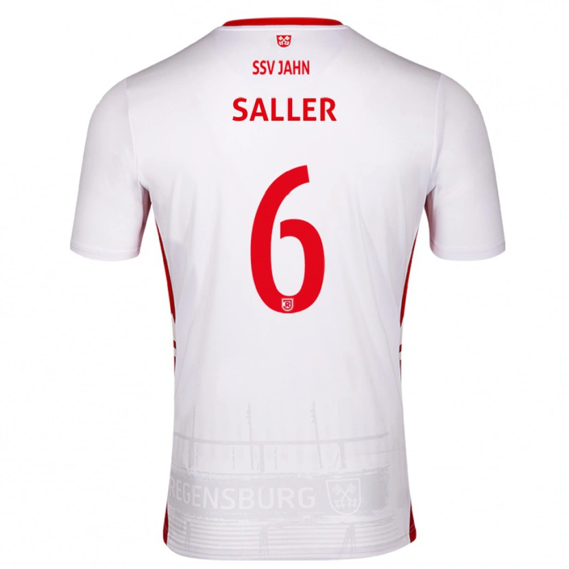 Danxen Kinder Benedikt Saller #6 Weiß Rot Heimtrikot Trikot 2025/26 T-Shirt Österreich