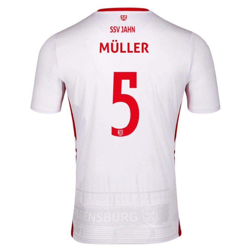 Danxen Kinder Philipp Müller #5 Weiß Rot Heimtrikot Trikot 2025/26 T-Shirt Österreich