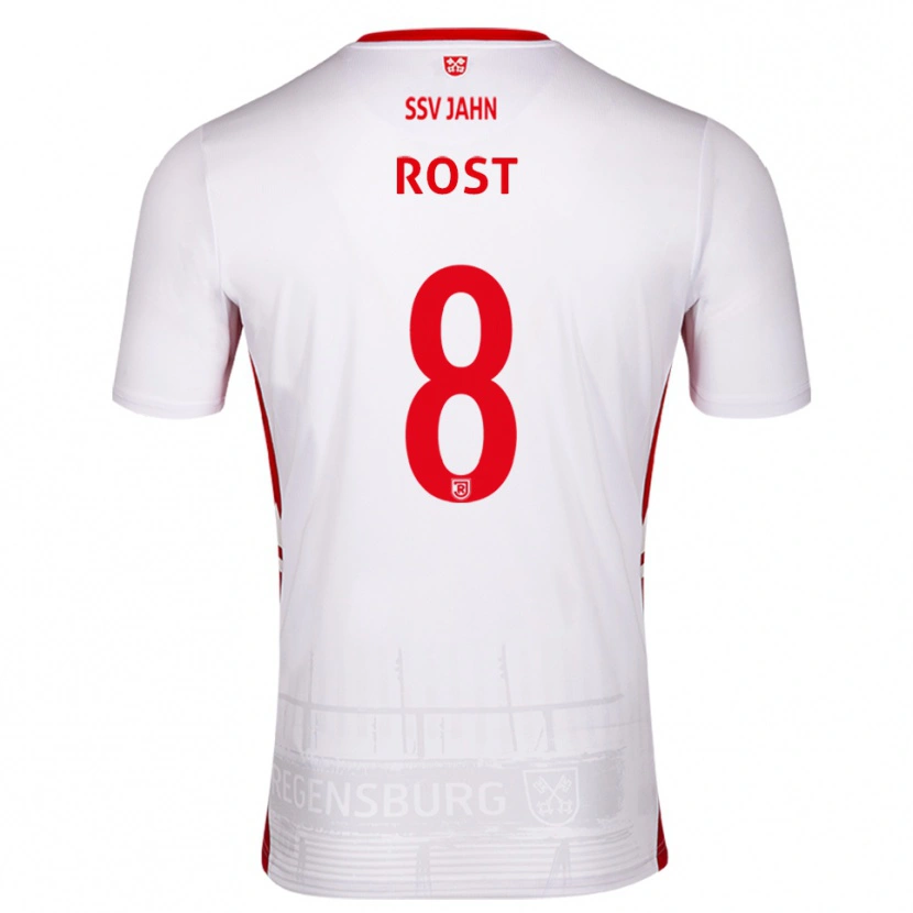 Danxen Kinder Fabio Rost #8 Weiß Rot Heimtrikot Trikot 2025/26 T-Shirt Österreich