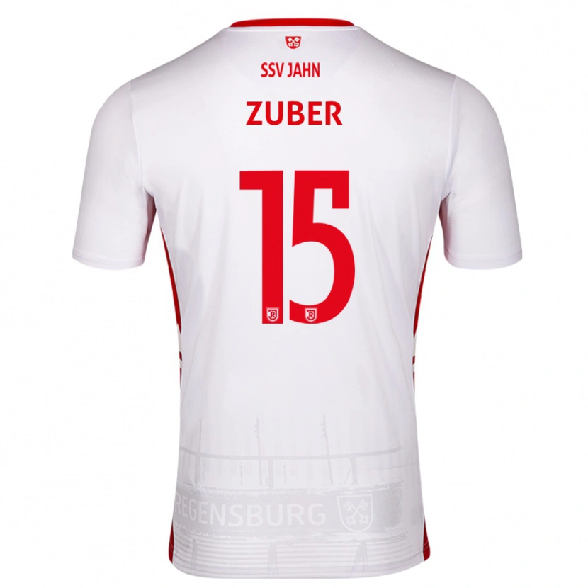 Danxen Kinder Samuel Zuber #15 Weiß Rot Heimtrikot Trikot 2025/26 T-Shirt Österreich