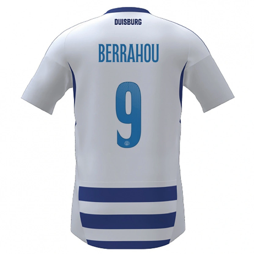Danxen Kinder Mohammed Berrahou #9 Weiß Blau Heimtrikot Trikot 2025/26 T-Shirt Österreich