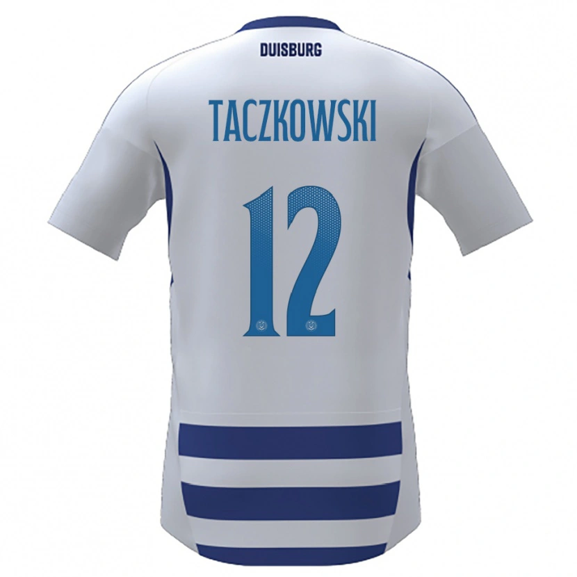 Danxen Kinder Simon Taczkowski #12 Weiß Blau Heimtrikot Trikot 2025/26 T-Shirt Österreich