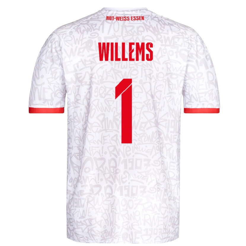Danxen Kinder Leon Willems #1 Weiß Rot Heimtrikot Trikot 2025/26 T-Shirt Österreich