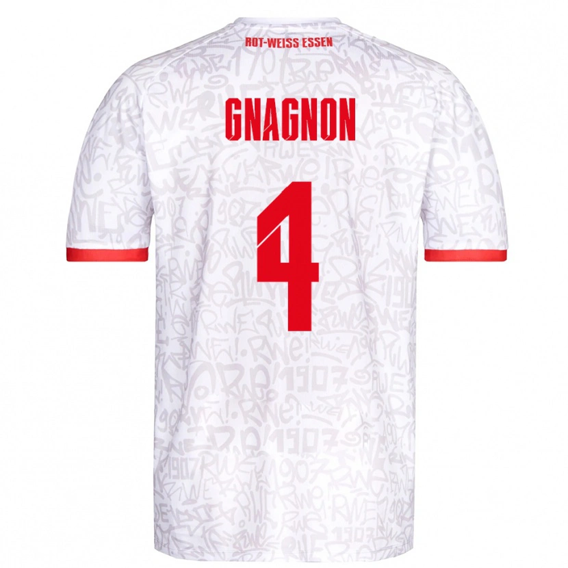 Danxen Kinder James Gnagnon #4 Weiß Rot Heimtrikot Trikot 2025/26 T-Shirt Österreich