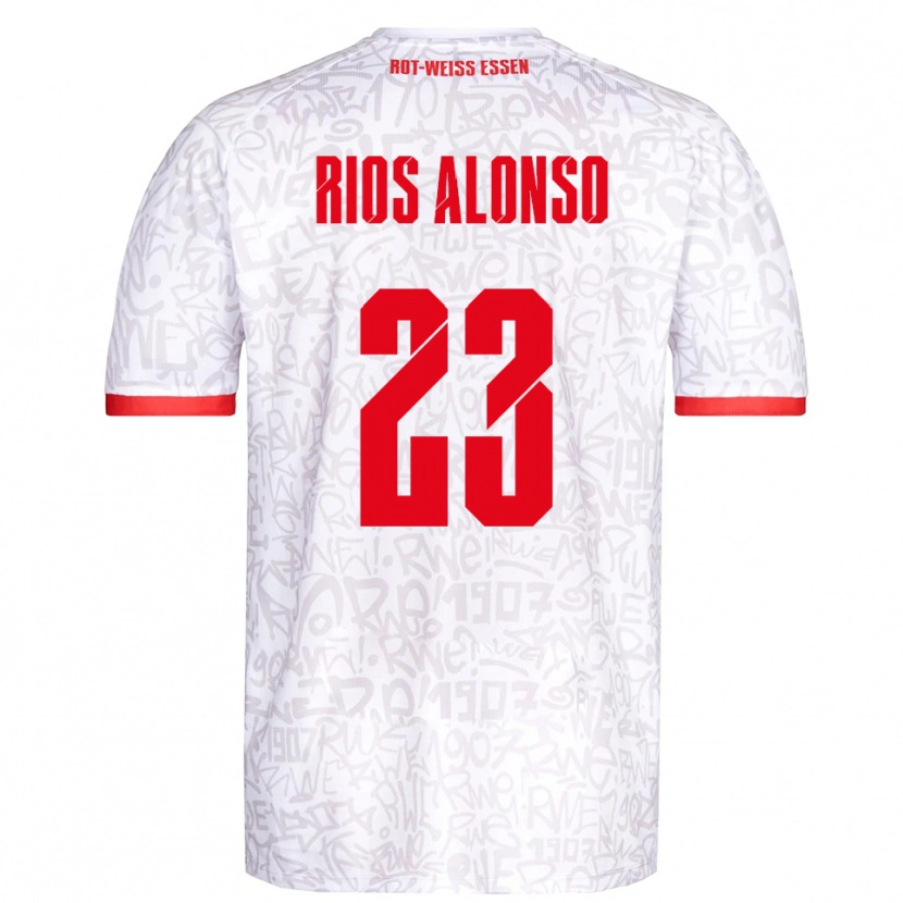 Danxen Kinder José Enrique Ríos Alonso #23 Weiß Rot Heimtrikot Trikot 2025/26 T-Shirt Österreich