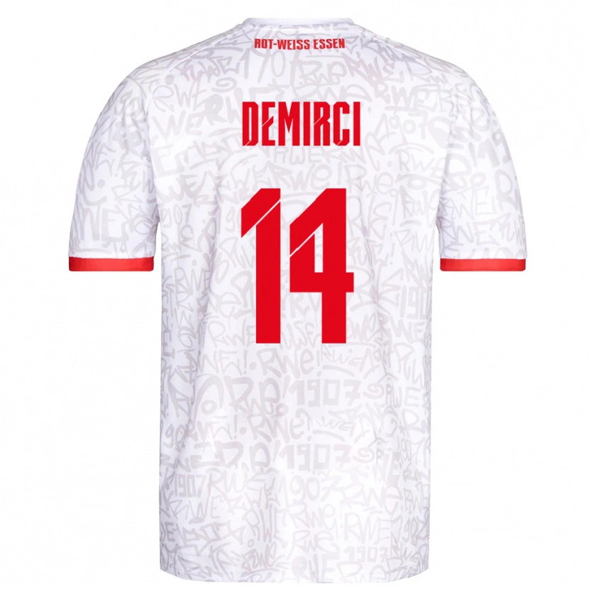 Danxen Kinder Mehmet Demirci #14 Weiß Rot Heimtrikot Trikot 2025/26 T-Shirt Österreich
