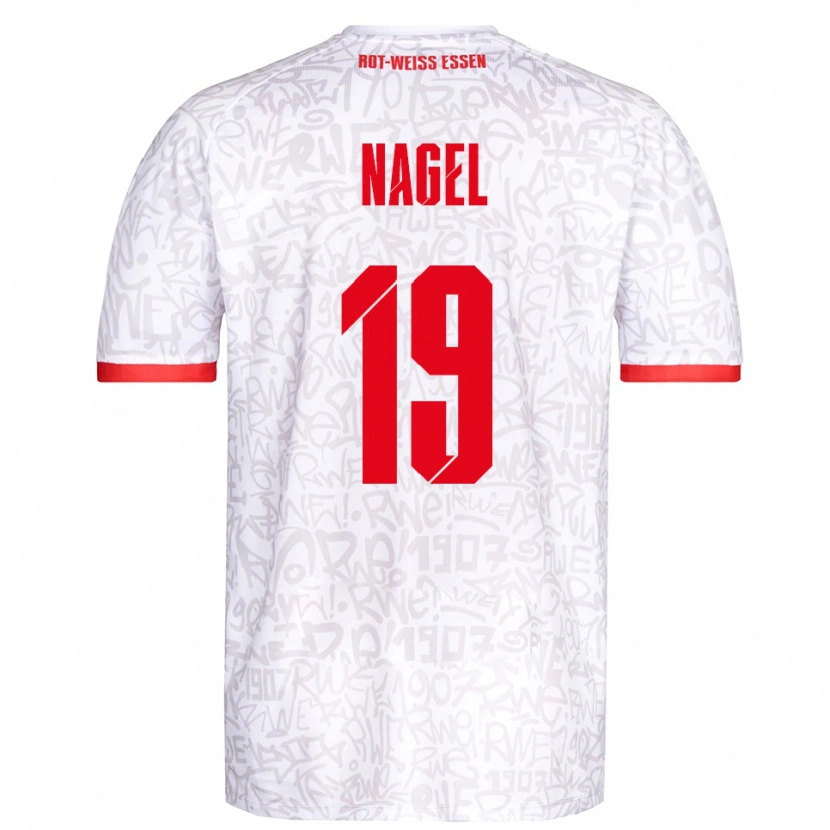 Danxen Kinder Kjell-Luan Nagel #19 Weiß Rot Heimtrikot Trikot 2025/26 T-Shirt Österreich