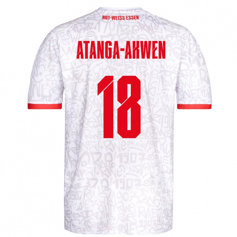 Danxen Kinder Randy-Tamufor Atanga-Akwen #18 Weiß Rot Heimtrikot Trikot 2025/26 T-Shirt Österreich