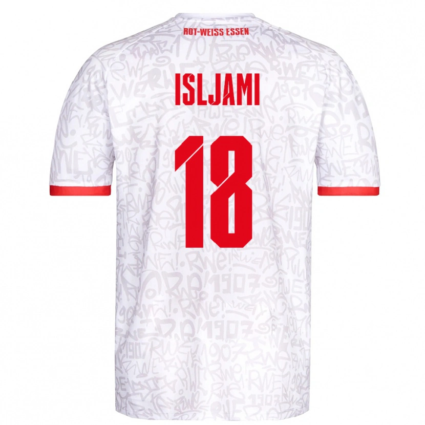 Danxen Kinder Vleron Isljami #18 Weiß Rot Heimtrikot Trikot 2025/26 T-Shirt Österreich