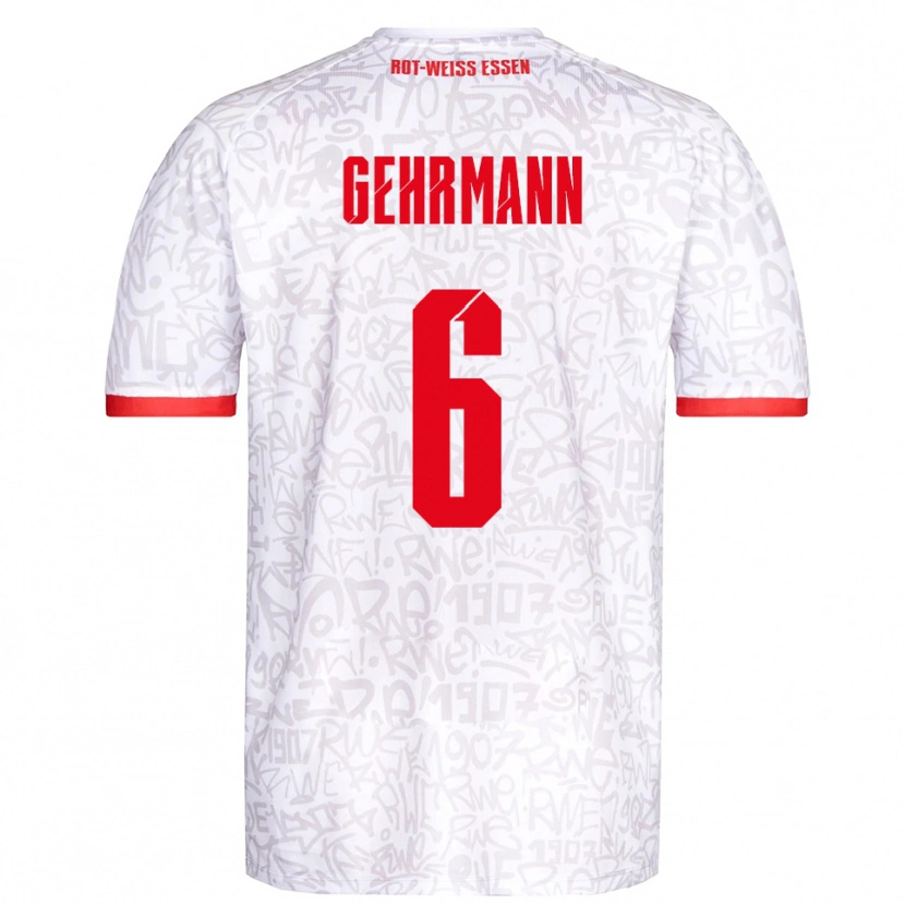Danxen Kinder Fabian Gehrmann #6 Weiß Rot Heimtrikot Trikot 2025/26 T-Shirt Österreich