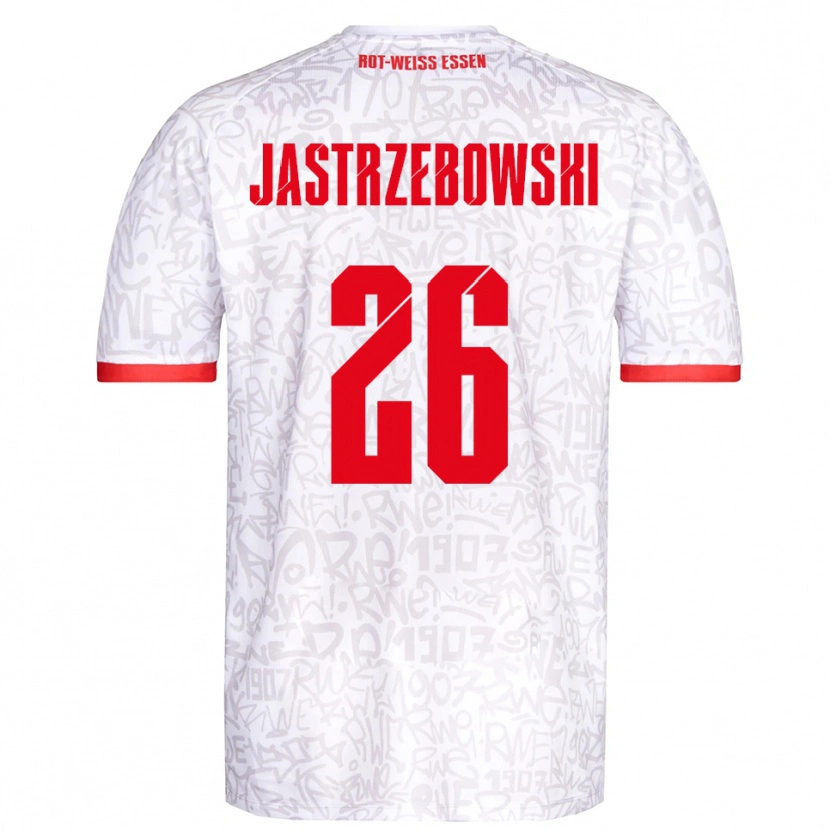 Danxen Kinder Oliver Jastrzebowski #26 Weiß Rot Heimtrikot Trikot 2025/26 T-Shirt Österreich