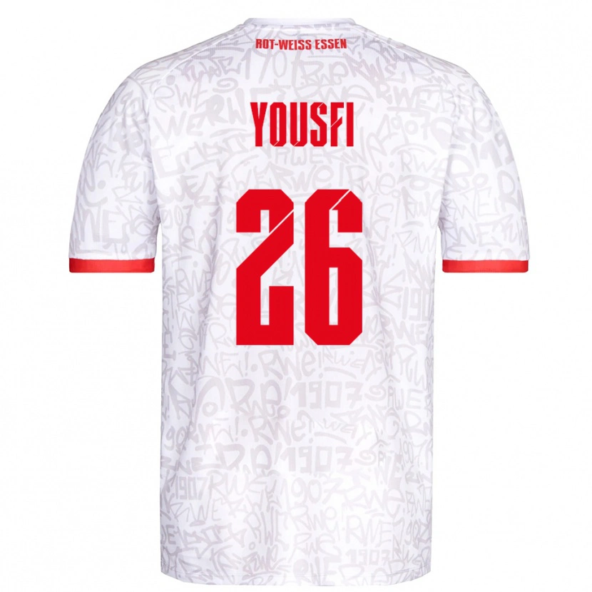 Danxen Kinder Elias Yousfi #26 Weiß Rot Heimtrikot Trikot 2025/26 T-Shirt Österreich